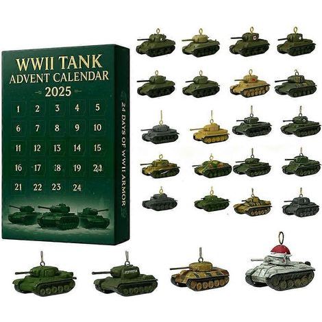 Calendrier de l'Avent sur le thème des avions de la Seconde Guerre mondiale, calendrier de l'Avent de 24 jours avec 24 figurines uniques (1/5)