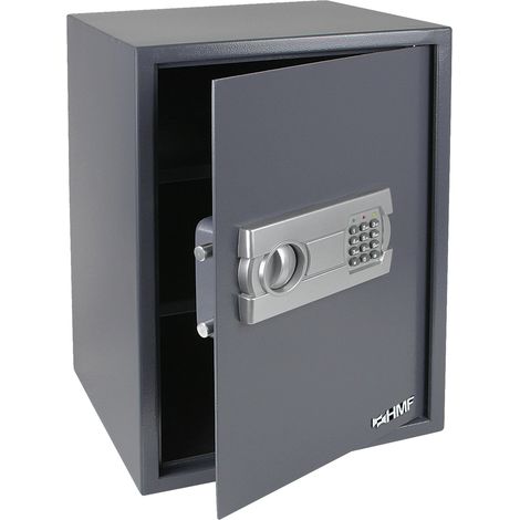 HMF 4612512 Möbeltresor Elektronikschloss, 50 x 35 x 31 cm, Anthrazit (1/5)