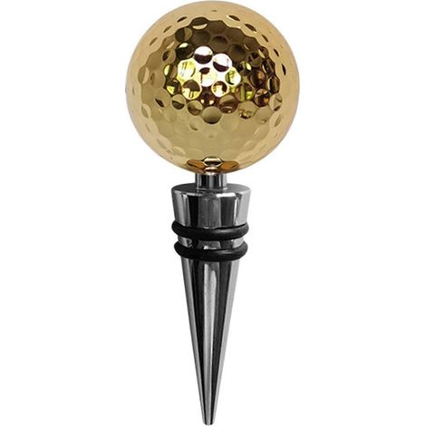Bouchon en acier inoxydable, en forme de balle de golf, pour bouteilles de vin, étanche.-AquaForge (1/5)