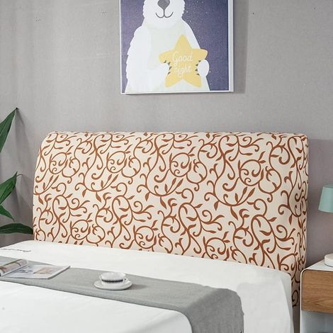 Housse tête lit Motif Peint Housse Protection Contre poussière Housse Protection pour tête lit Housse Protection Extensible pour Chambre Coucher Décoration rembourrée Convient pour 190-220 cm (1/2)