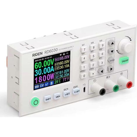 Labornetzteil, geregelt durch einen einstellbaren Abwärtswandler RD6030W 60V 30A DC mit Batterieladegerät und 1500W Netzteil (1/5)