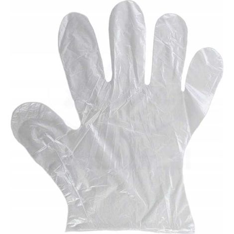 Guanti in lamina 100 pezzi / Trasparenti / Taglia: 9 - L / RFOLIAPEL - 10 pezzi. (1/5)