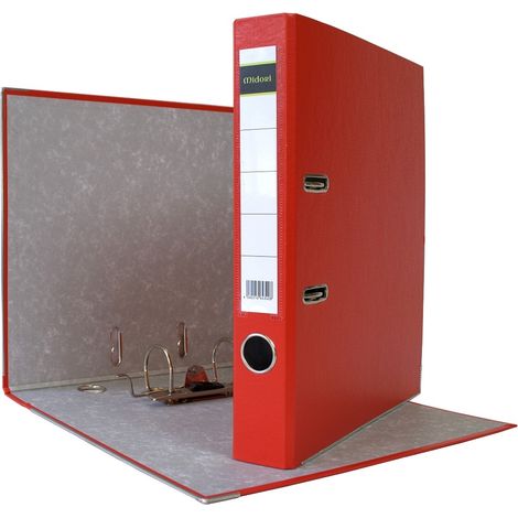 50 x Akten-Ordner PP A4 50 mm Rot Kunststoff Archiv Büroordner Ringordner