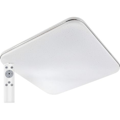 Plafón LED 72W Moderno y Regulable Tono e Intensidad con Mando - Blanco y Cromado