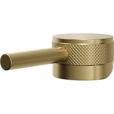 Colore Brushed Brass Industrial Style Mono Basin Mixer Half Knurled Tap Head (1/5)