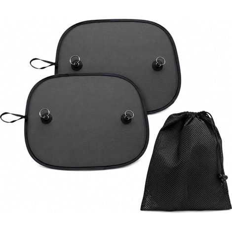 2 Pare-Soleil à Ventouses pour Vitres Latérales de Voiture – 30x50cm, Protection UV, Respirant, pour Bébé, Enfant, Voyages, Camping, Stationnement (1/5)