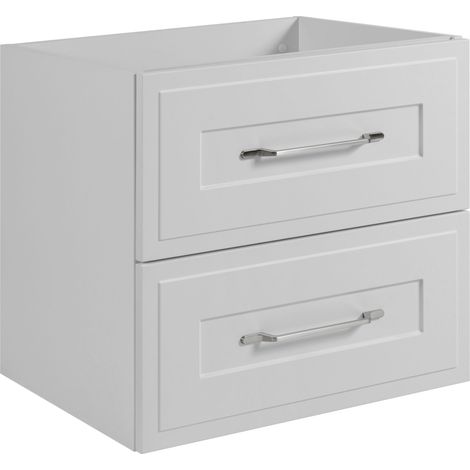 Meuble sous lavabo de style classique, blanc, 60 x 57 x 46 cm (1/5)