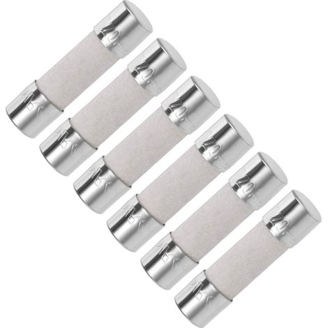 Fusibles à Tube en Céramique Cartouche 6pcs, 20A AC 250V 5x20mm Soufflage Voiture Lent Amplificateur (1/2)