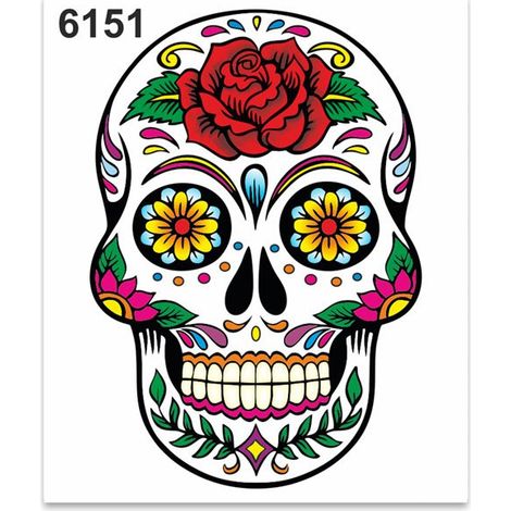 Adesivi Stickers Standard Teschio Messicano 10 x 12 cm