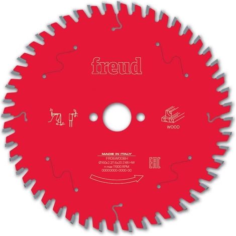 Hoja de sierra de corte transversal Freud Z48 de 165x20 mm para madera (1/2)