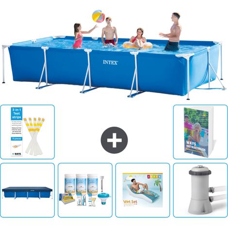 Rechteckiger Frame Pool - 450x220x84 cm - 7-teilig S172