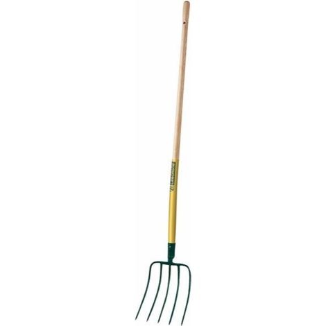 Fourche à fumier/maïs 5 dents - 30 cm manche bois certifié PEFC 100% - Leborgne