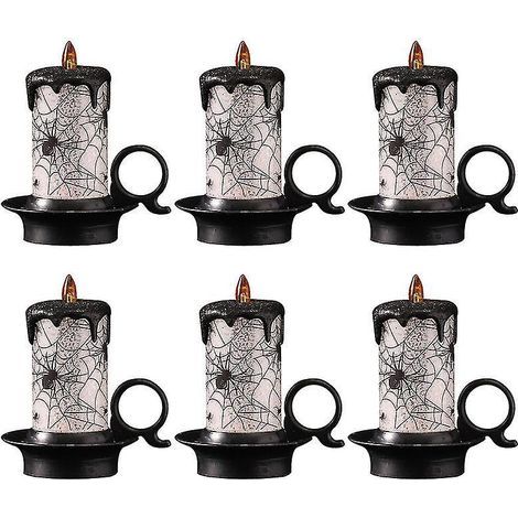 Lot de 6 lampes bougies pour décorations d'Halloween (1/3)