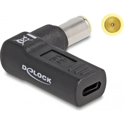 Delock Adaptador para cable de carga de ordenador portÃ¡til USB Type-Câ¢ hembra a IBM 7,9 x 5,5 mm macho en Ã¡ngulo de 90Â°