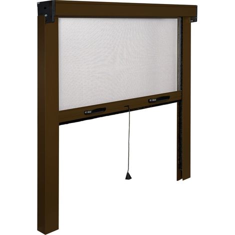 Moustiquaire verticale en aluminium marron Irs 80x170 cm pour fenetre (1/3)