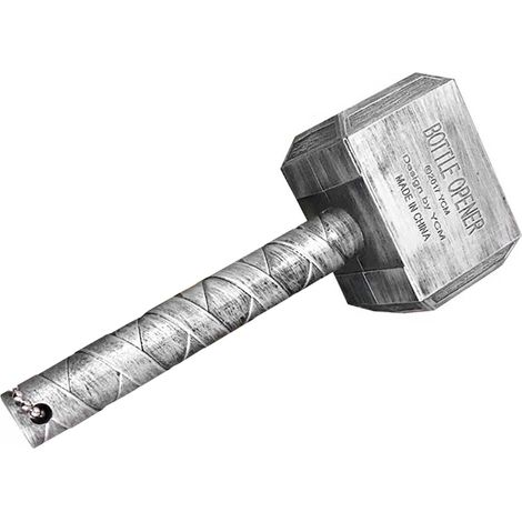 Flaschenöffner in Hammerform, originelles Geschenk für Männer (Ehemann, Vater, Freund), silberfarben. (1/5)