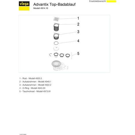 VIEGA 669195 évacuation de douche Advantix Top 4914.10 (1/5)