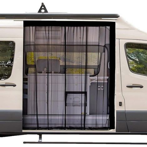 Moustiquaire et protection solaire universelles. Compatible avec le hayon de voiture grâce à sa fermeture Velcro résistante. Convient également aux camping-cars et au matériel de camping. Couleur : No (1/5)