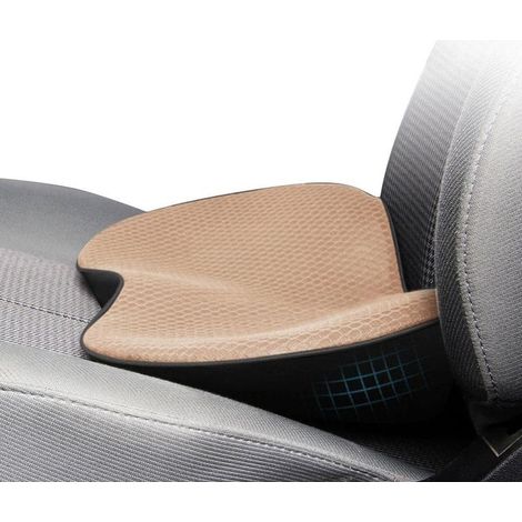 Coussin de siège auto, coussin coccyx, coussin de siège pour siège auto, coussin pour le bas du dos, coussin respirant, pour personnes de petite taille, ergonomique (1/4)