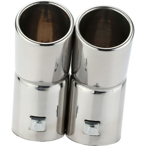 Embouts de silencieux d'échappement en acier inoxydable, double tuyau, pour VW Golf 4 Bora Jetta (1/5)