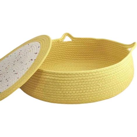 Niche ronde en coton pour petits animaux, idéale pour l'été et facile à nettoyer, pour chiens et chats. (1/5)