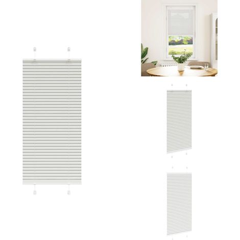 Store plissé gris clair 65x150 cm largeur du tissu 64,4 cm - Store Plissé - Stores Plissés - Store Plissé De Fenêtre - Plisse Aveugle (1/5)