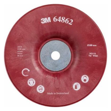 Plato Estriado Rojo de Desbaste 3M 180mm180mm