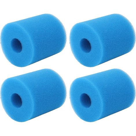 Lot de 4 éponges Filtrantes de Piscine Réutilisables et Lavables en Mousse de Filtre de Piscine de Type H 102 X 90 X 30 Mm pour Cartouche de Pompe de Filtre de à Usage Domestique (1/5)