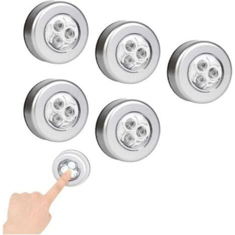 5 Pcs Spot LED Autocollant Sans Fil Lampe Adhésive pour Placard Passage Éclairage (1/4)