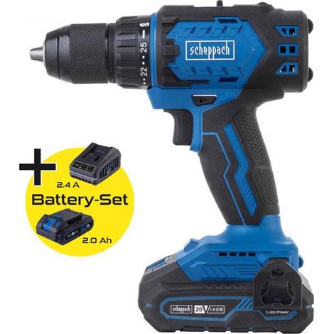Taladro atornillador percutor inalámbrico SCHEPPACH BC-CD60-X 20V IXES brushless 60 Nm mandril 13 mm (1/5)