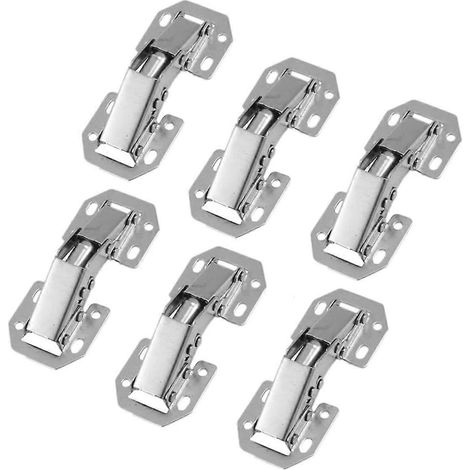 Gatuida Lot de 6 charnières en acier pour portes de placard, faciles à installer (1/5)