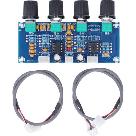 Dual Channel Preamp Tone Board Preamp Module for DC 12V-24V Digital Amplifier (1/5)