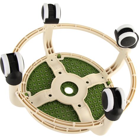 Tabouret bas rond à roulettes, confortable et universel, avec roulettes, mini-tabouret mobile, grande capacité de charge pour la maison, vert (1/5)