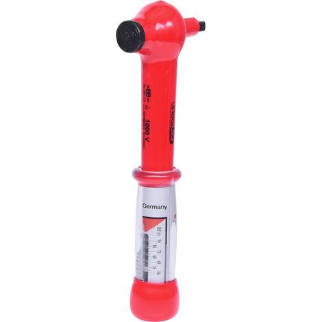 KS TOOLS 1/4" Mini llave dinamométrica con aislamiento protector y cabeza de carraca reversible 2 - 10 Nm - 117.1400 (1/4)