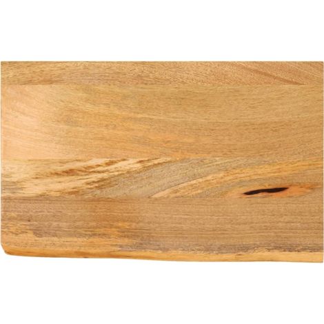 Tischplatte mit Baumkante 60x40x3,8 cm Massivholz Mango