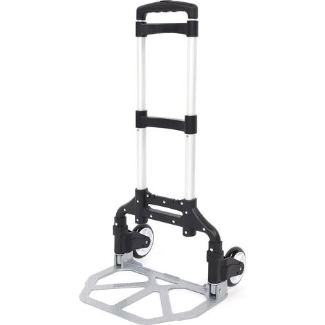 Folding Hand Truck 80 kg, Heavy Duty Aluminium Luggage Cart with (1/5)
