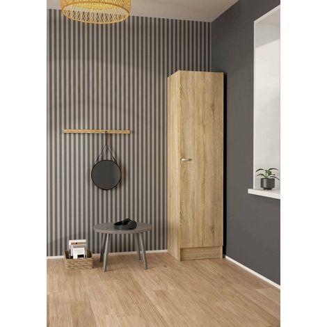 Armario columna Dmora para cocina, color roble, Medidas 49 x 200 x 47 cm, con embalaje reforzado (1/5)