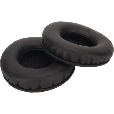 Schwarze Ersatz-Ohrpolster für die Kopfhörer ATH-WS70, ATH-WS77, ATH-WS99, MDR-V55, MDR-V500, MDR-7502. (1/5)