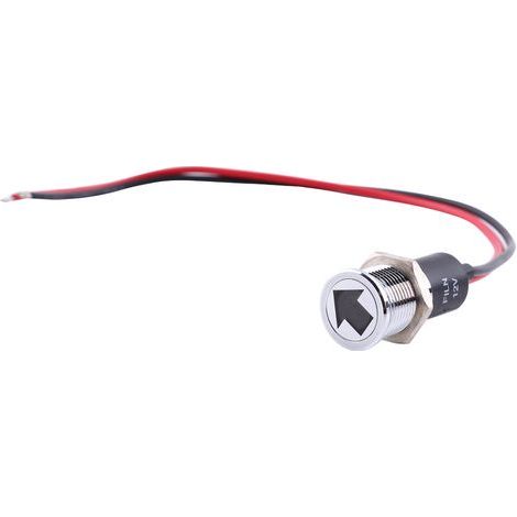Yinhing Panneau de Tableau de Bord de LED Avertissement Brouillard Clignotant Indicateur Vélo Voiture Bateau Lampe, 12V 14MM Haute Norme Boîtier en (lumière Verte). (1/5)