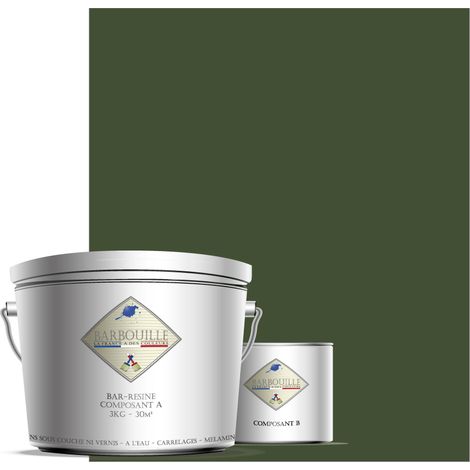 Peinture résine époxy 2,5L BRILLANT 25m² Vert Crocodile