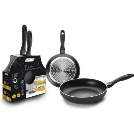 Ibili Fusion Set von 2 Pfannen Silber 20 und 24 cm
