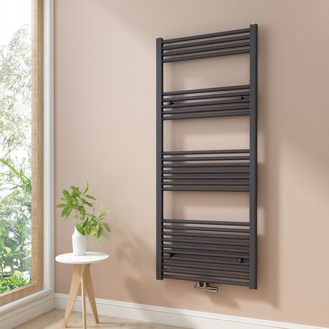 Heilmetz Toallero Secatoallas Radiador No es eléctrico Baño Radiador Para sistemas de calentamiento de agua Antracita 140x60cm 661W