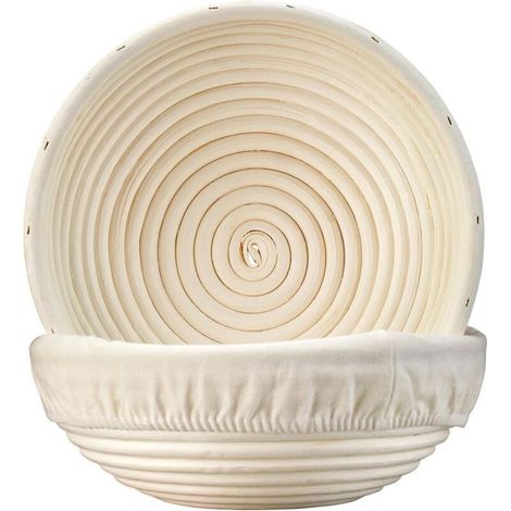 Panier de levage pour pain - Ensemble de paniers de levage Banneton pour la préparation du pain au levain, avec doublures, pour boulangers professionnels et amateurs - Fournitures pour la fabrication