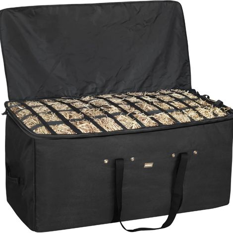 Foin, Sac à Foin pour Chevaux, Filet à Foins pour Chevaux à Mailles Serrées, Haut de Gamme pour Une Alimentation Adaptée à L'espèce, 44" X 18" X 22", Grand Format, Transport de Fourrage (1/5)