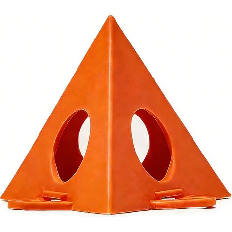 Cadre de support triangulaire pyramidal pour peinture en aérosol sur planches de bois, avec pieds en plastique et huile conique pour le travail du bois (orange, 1 pièce par paquet) (1/5)