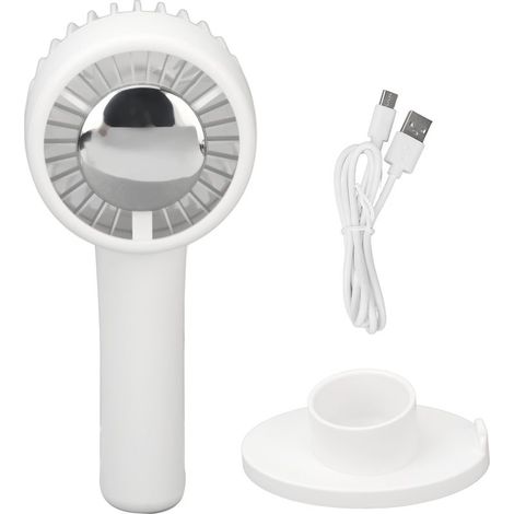 AMXCNOY Tragbarer 3-Gang-Ventilator, Kältekompresse, Mini-USB-wiederaufladbarer Ventilator, Weiß (1/5)