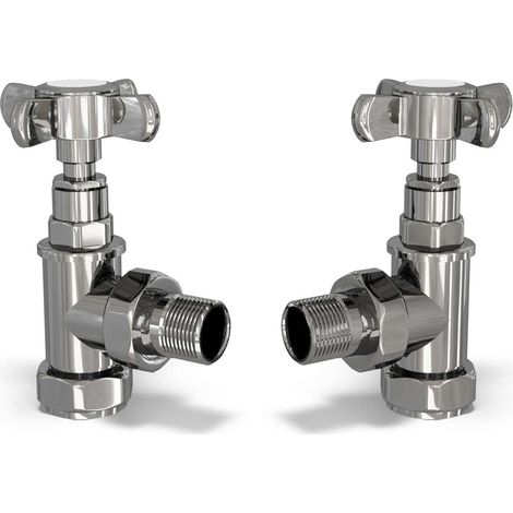 Signature Traditional - Chrome Radiator Valve Angled 15mm (1/3)