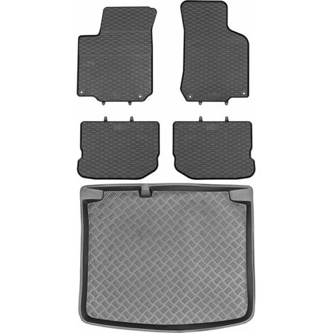 Ensemble de tapis de sol en caoutchouc pour Volkswagen Golf IV Hatchback (1998-2003) + tapis de coffre (1/5)