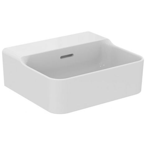 Lavabo de main IS Conca, sans trou, avec vidange, 400x350x165mm, poli, blanc avec IP