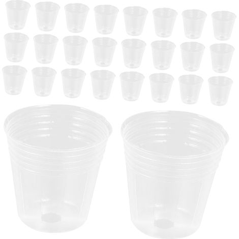 Pots Orchidées - 50 Pièces - Plastique PP - Drainage Optimal - Pépinière Maison - 6x6x4 cm (1/5)
